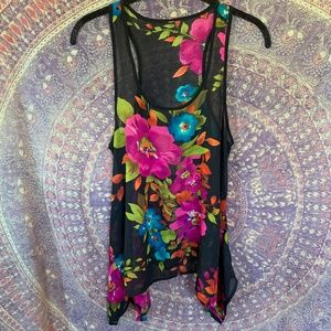 Flowy Flower Sheer Tank Top